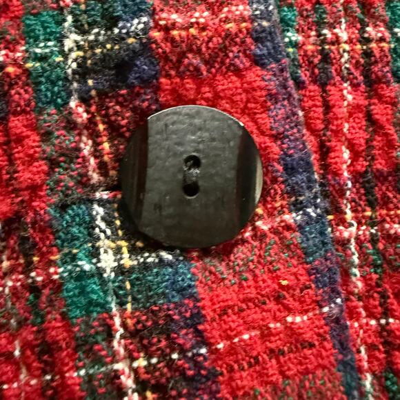 Carole Little St. Tropez West Size 8 Red Tartan Blazer IMMACULATE - Picture 4 of 8